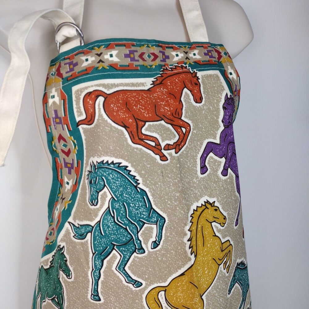 Kay Dee Horse Southwestern Boho Apron Multi Color Made In The USA